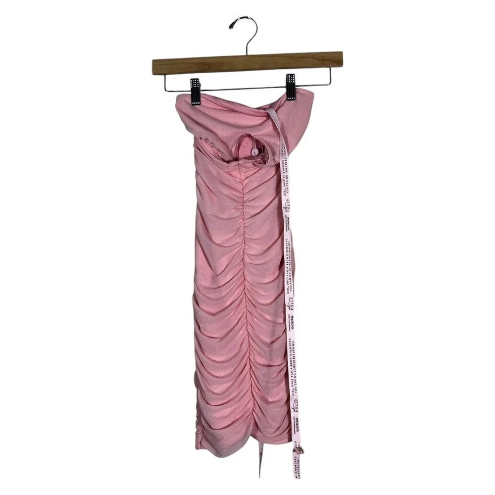 oh polly ruched dress pink Corset Oh Polly Ruched Up Dress Shop Bright Pink Bodycon Shop Strobe Light Bodycon Ruched Mini Dress In Neon Pink